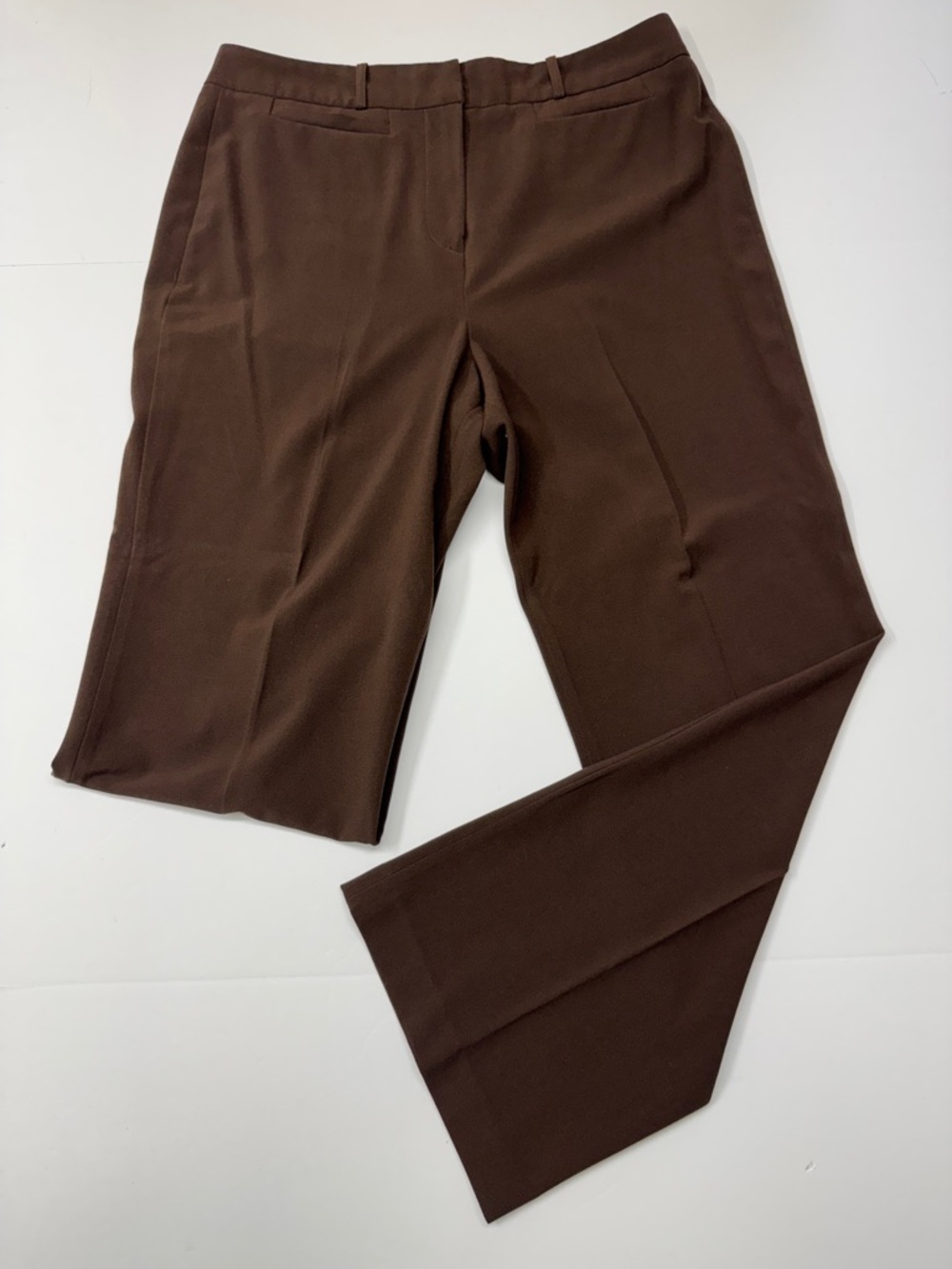 Larry Levine Brown Dress Pants - Classic Straight Fit Size 14